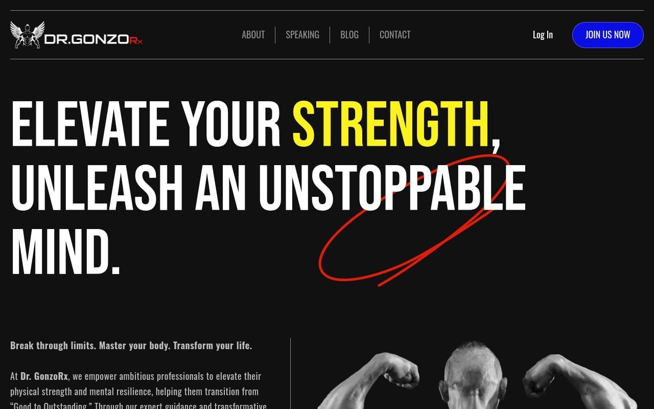 Dr Gonzo RX website built by Cortex Creations
