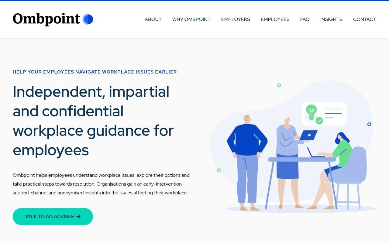 Omb Point website built by Cortex Creations