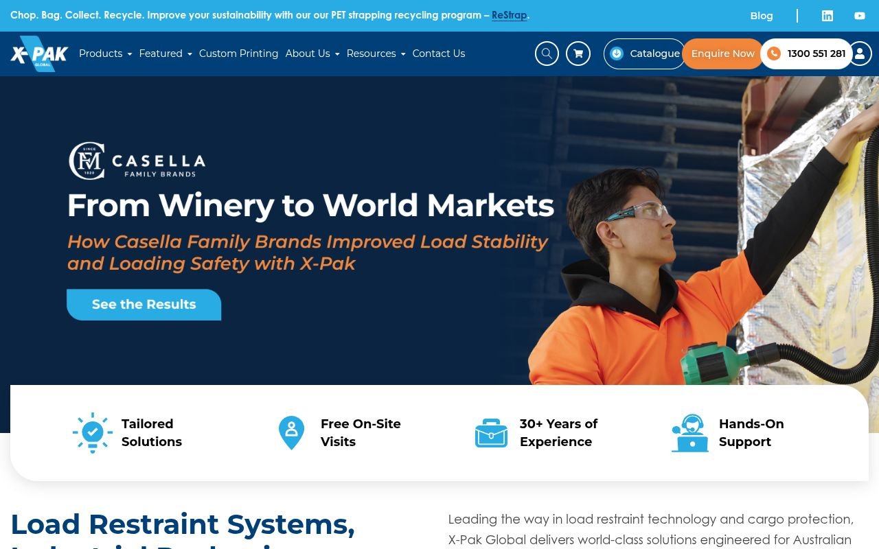X-PAK website built by Cortex Creations